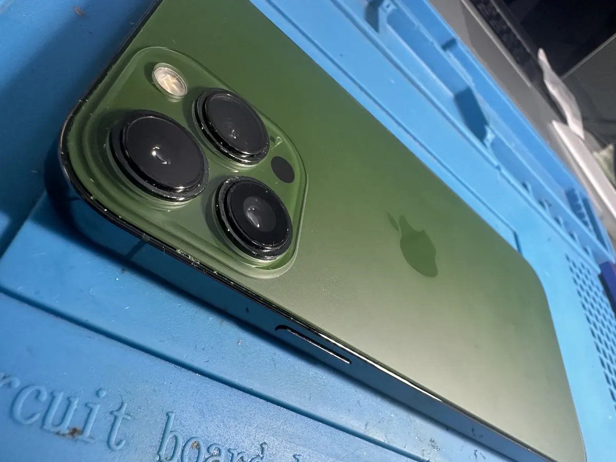 Close-up of an iPhone rear camera module