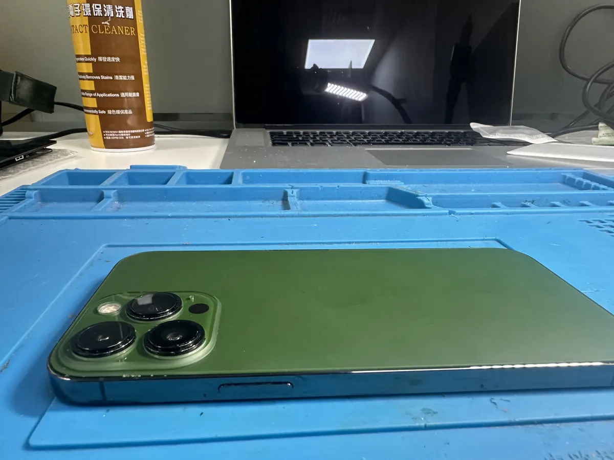 iPhone on the workbench awaiting repair